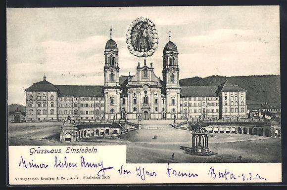 Ansichtskarten: Einsiedeln, Das Kloster und ein Marienbi – Gebraucht aus Berlin von bartko-reher