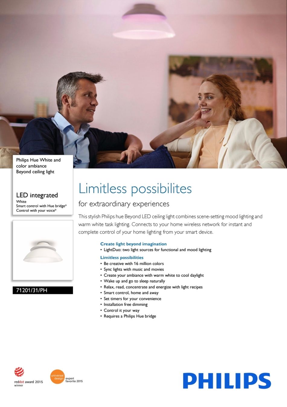 Philips Lampadari & plafoniere: Philips Hue Beyond Deckenleuchte Mio Farben, dimmbar – Usato da Bern venduto da Marcolino1985 5