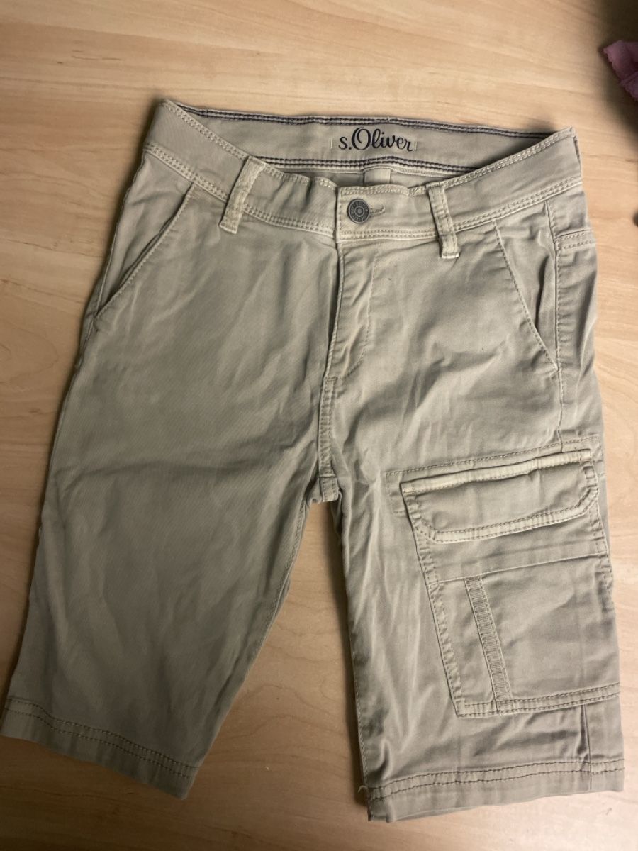 S.Oliver Pantaloni: S.Oliver Bermuda kurz Gr. 152 beige Cargoshorts – Usato da Obergerlafingen venduto da cabo4