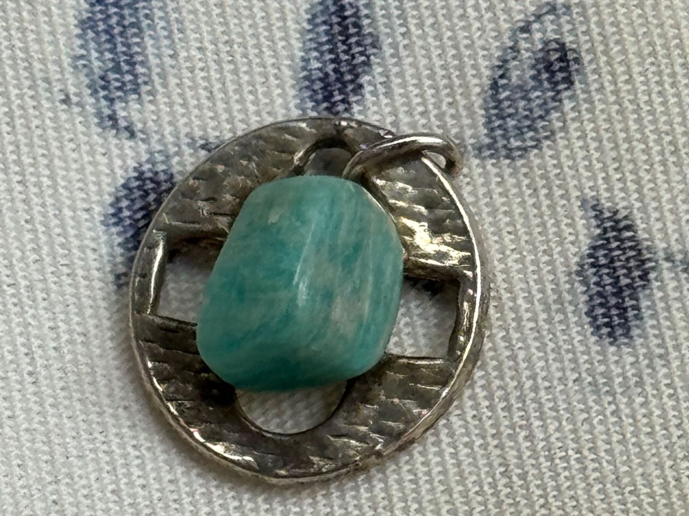 Ciondoli: Unique Silver Pendant with Amazonite Gemstone Charm – Usato da Zürich venduto da olalinda 3