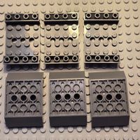 Lego 12x Schrägstein 6x4 umgekehrt (60219) dunkelgrau