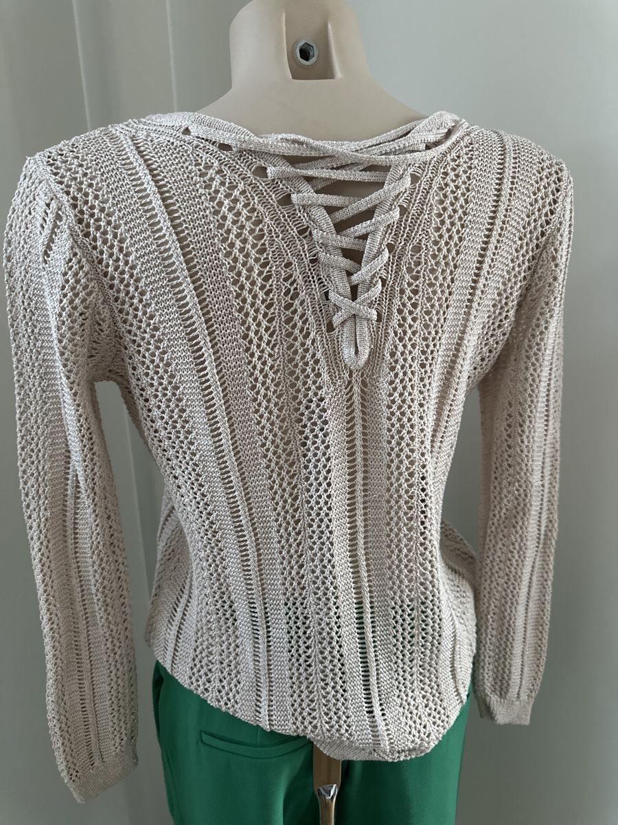 Guess Maglioni & Felpe: Guess Strickpullover Lochmuster Gr. S beige Damen – Usato da Chur venduto da Renibe 2