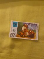 Timbre rare du Libéria - Famille de renards, 1967!