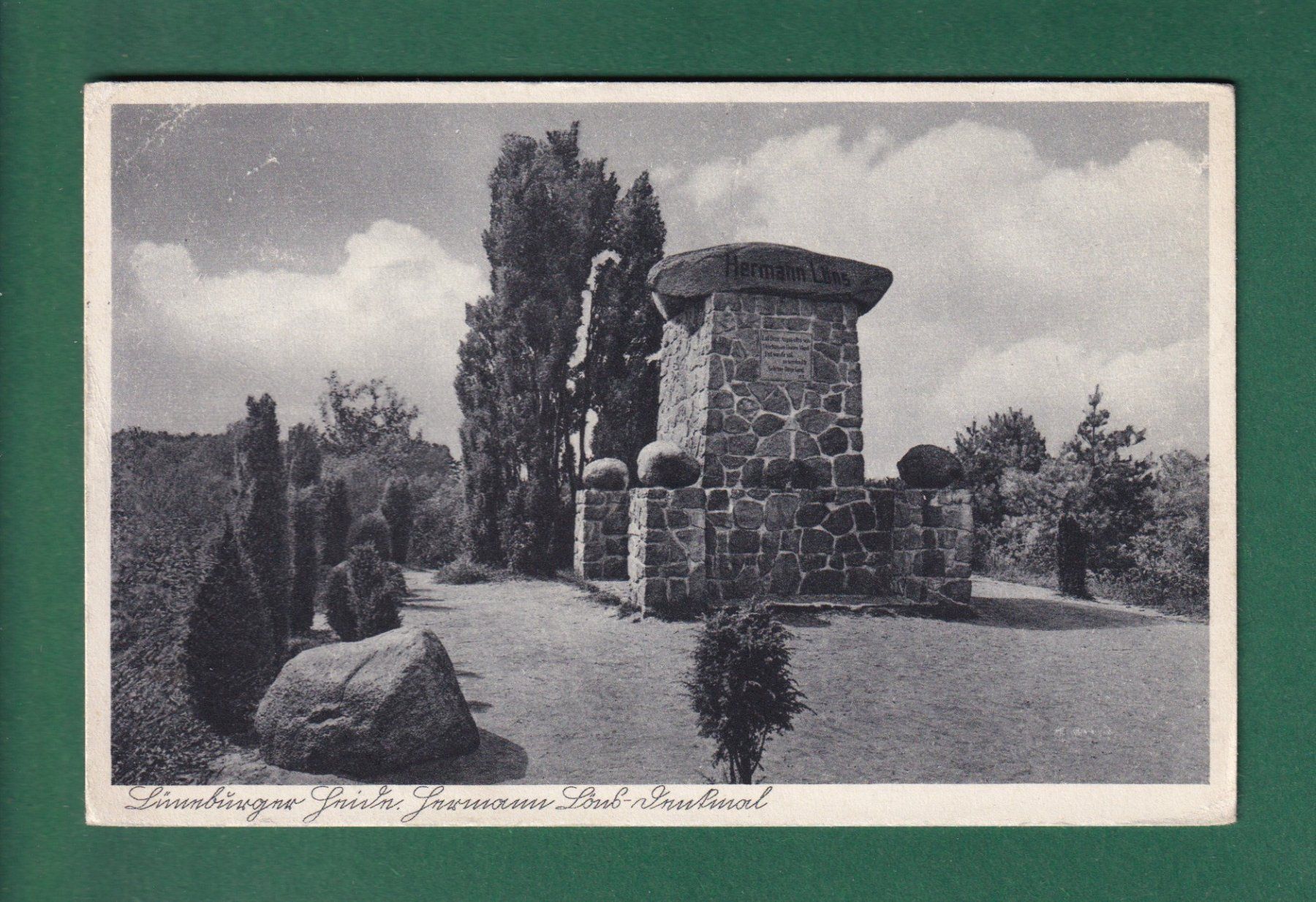 Ansichtskarten: LÜNEBURGER HEIDE - Löns Denkmal - 1938 – Gebraucht aus Pully von nicecards-shop