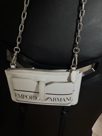 Emporio Armani Tasche weiss Damen Kette guter Zustand
