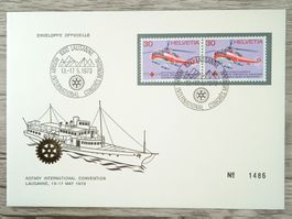 TR96 Enveloppe + Timbre Suisse 1973