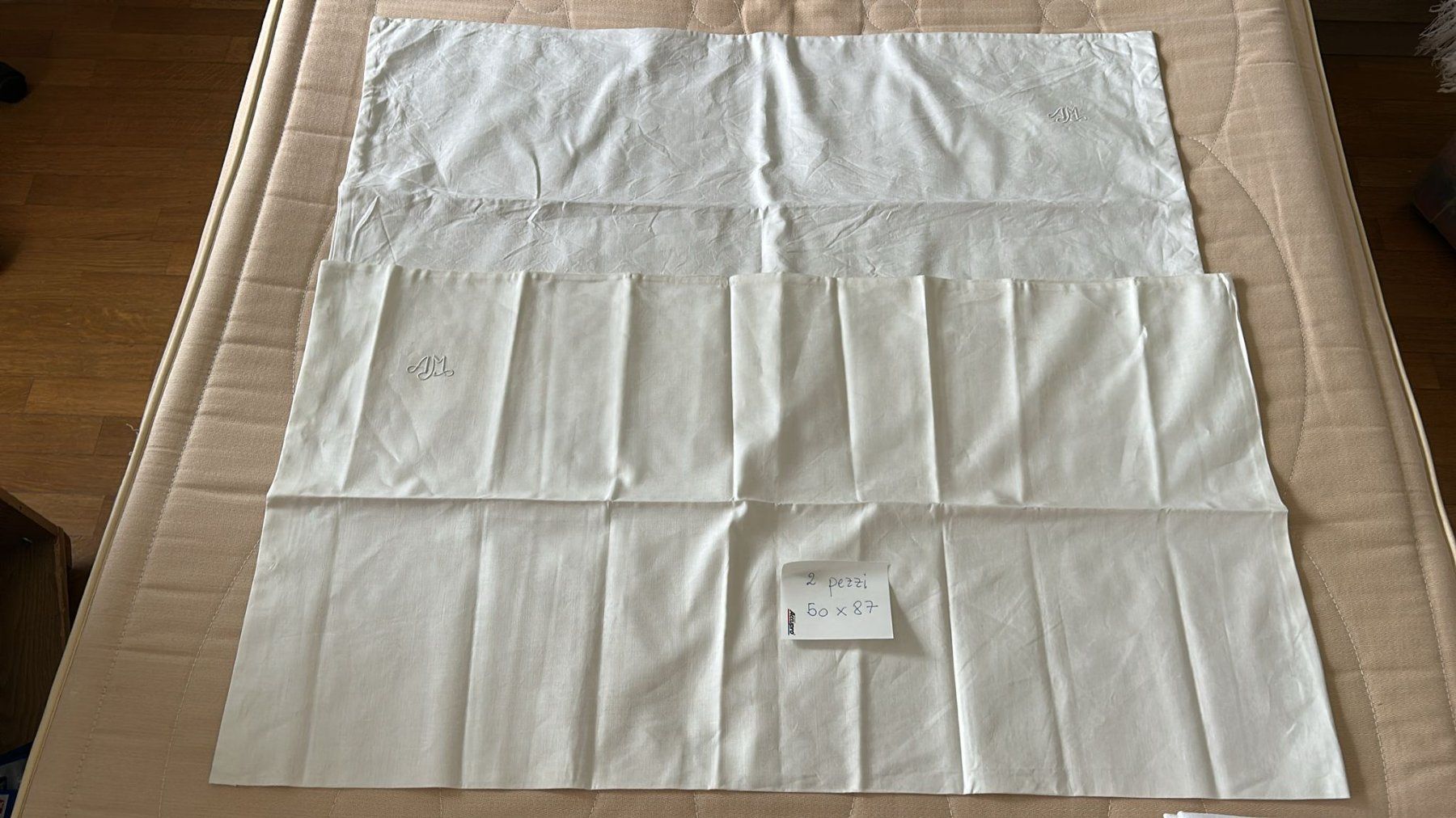 Bettwäsche: 2 federe in cotone bianco 50x87 cm – Gebraucht aus Melano von H-Sara