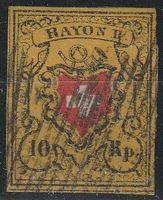 Schweiz Rayon II, Nr.16II, echt nicht repariert,vollrandig.