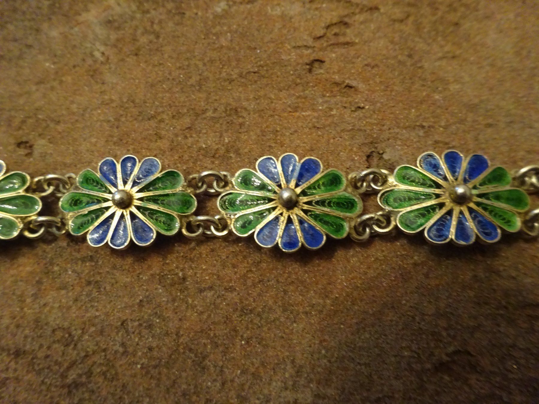 Bracciali & Braccialetti: Armband Filigran Cloisonné Silber – Usato da Esslingen venduto da FetteSchnecke 6