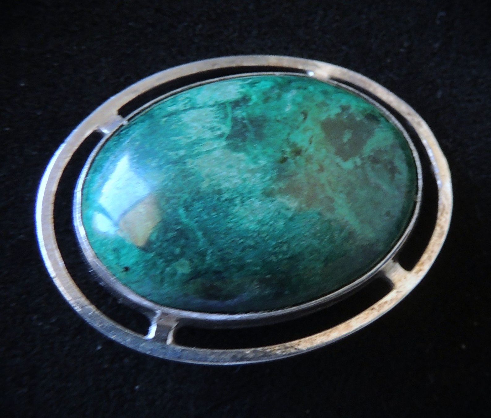 Broches & Aiguilles: Malachit Silber 925 Brosche – D'occasion à Waldenburg par schaller707 2