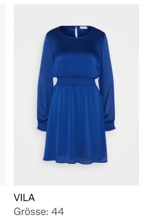 VILA Kleid, Gr 44, Blau, langarm,  leicht
