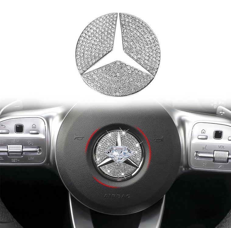 Karbonfaser Lenkrad Dekoration - ABS Rahmen Für Mercedes A/B/C/E-Klasse