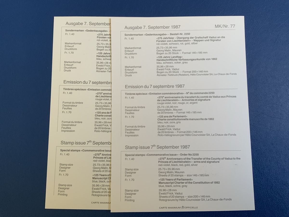 Tous les timbres: Liechtenstein – D'occasion à Binningen par chr_cr5n 1