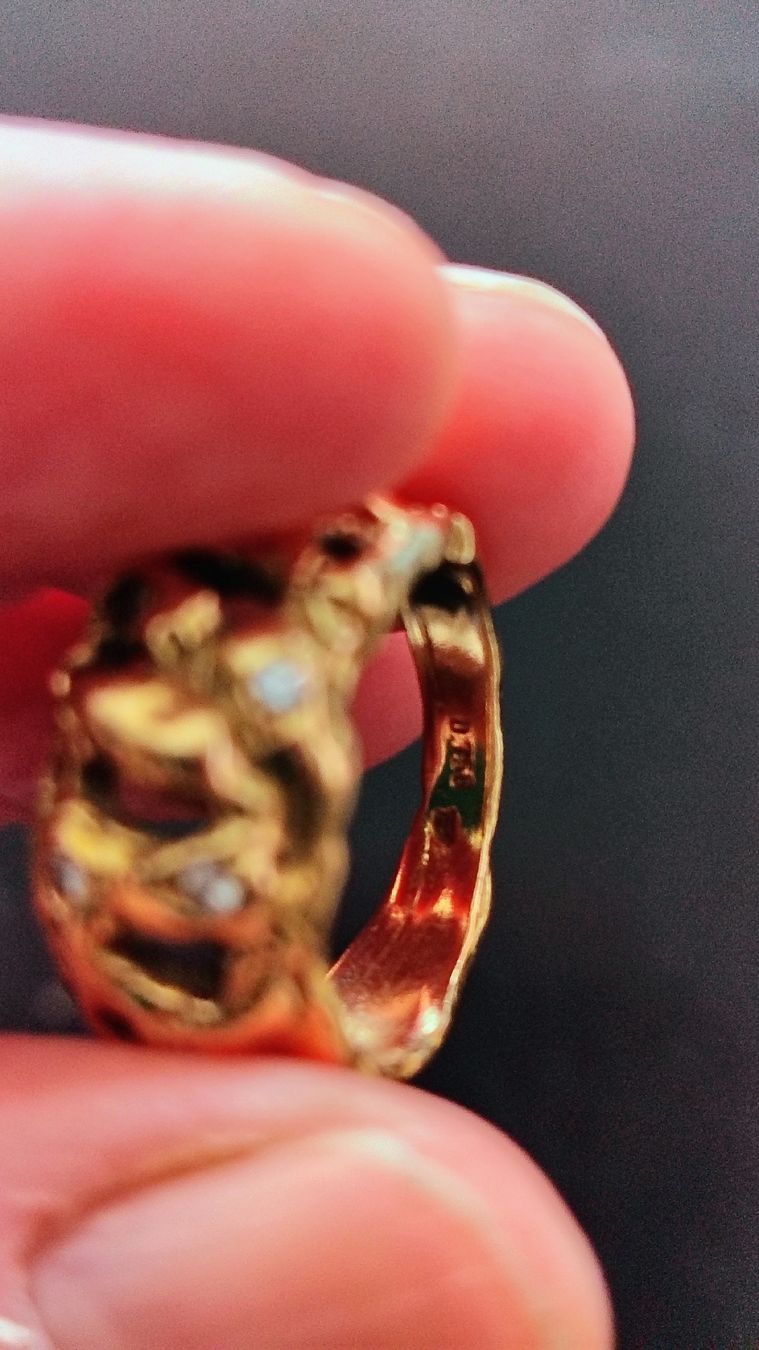 Anelli: Bague or 18 carats et diamants – Usato da Puidoux venduto da Sophia70 1
