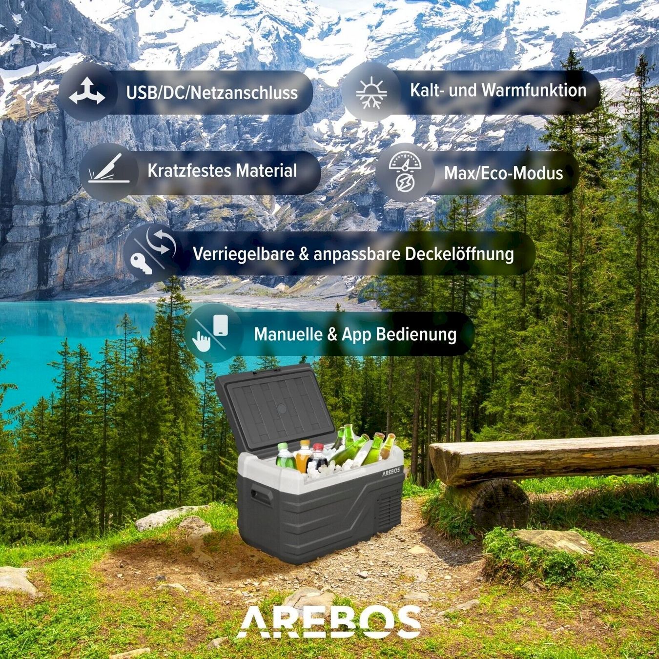 Réfrigérateurs et refroidissement: AREBOS Kompressor Kühlbox 26L – Neuf avec emballage d'origine à Bottighofen par zaap 1