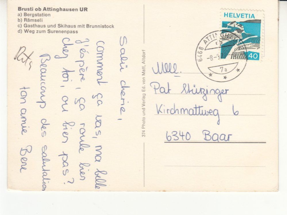Cartoline postali: Brusti 1977 – Usato da Bürglen TG venduto da StampGraf 1