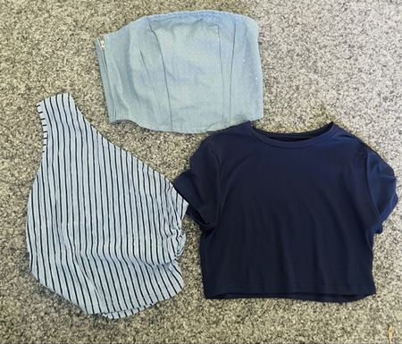 Drei Damen Oberteile Set Bauchfrei, Neu