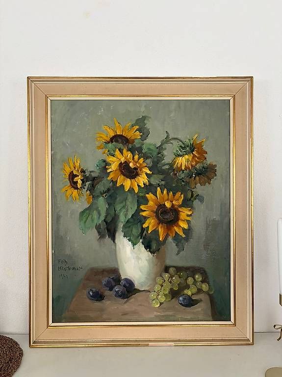 Dipinti: Sonnenblumen Gemälde von Fritz Hildebranth – Usato da Gossau SG venduto da Koumichel16