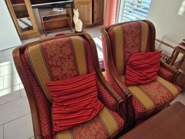Canapé lit 2 fauteuils en tissu  de très  bonne qualité