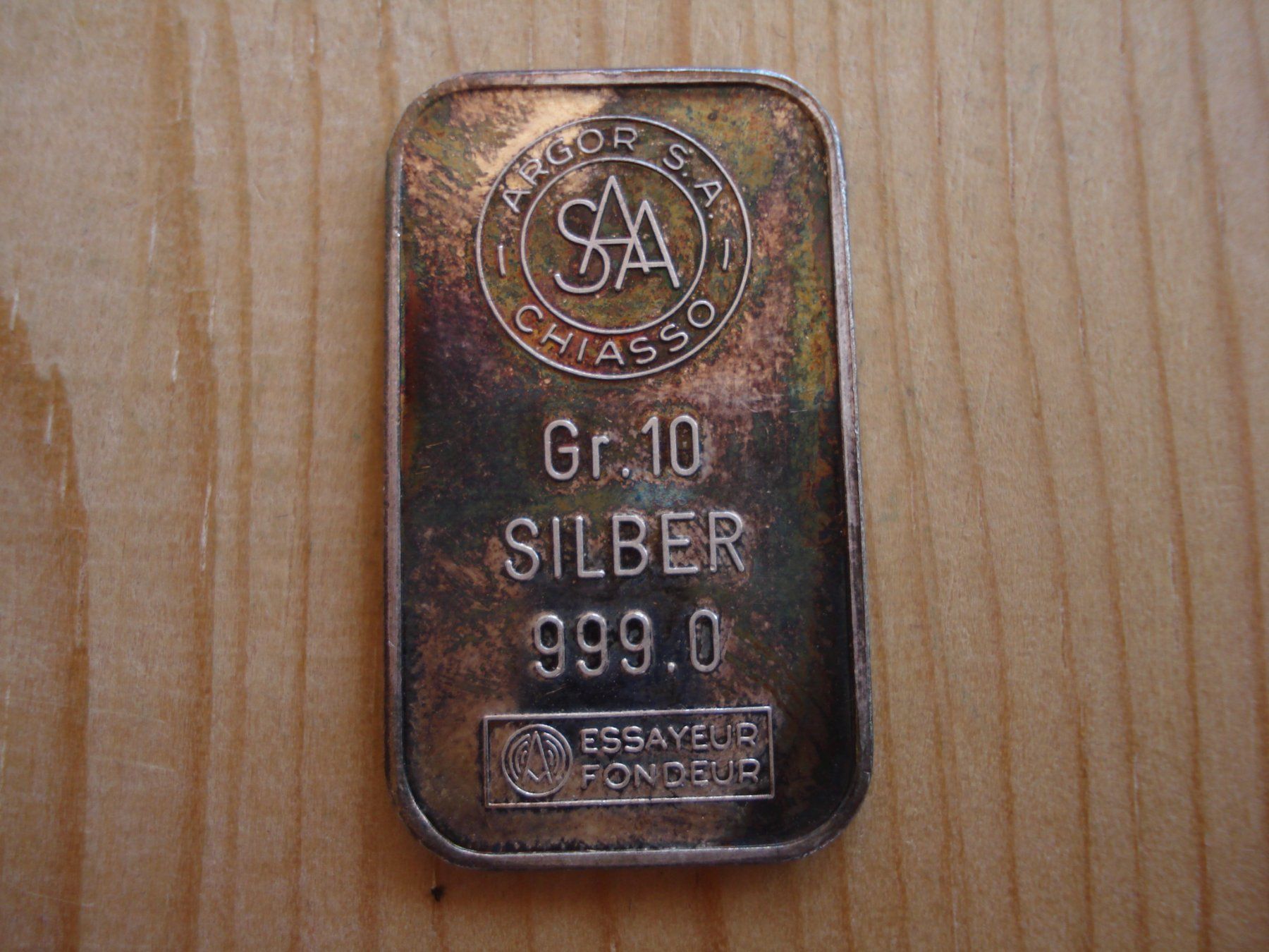Metalli preziosi: (P2) 10 Gr Silver 999‰ – Usato da Erlach venduto da Net-Coins