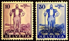 1936 : Eidg. Wehranleihe * # 2+4  ungestempt Kat. Fr. 35.-