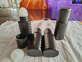20 neue Rollonflaschen 50 ml. schwarz und weiss