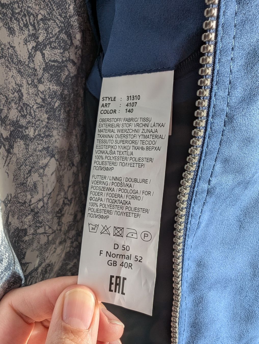 Giacche: blaue Harrington Jacke – Nuovo (secondo la descrizione) da Bern venduto da huschelchen 2