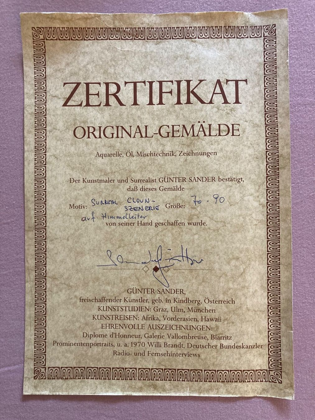 Dipinti: Gemälde Günter R. Sander – Usato da Mönchaltorf venduto da Tschibi 3