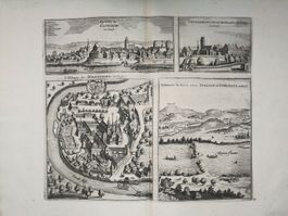 Wettingen, Klingnau, Leuggern seltener  Kupferstich 1723