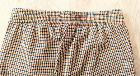 Hahnentritt Stoffhose Gr. 36/38, beige/braun