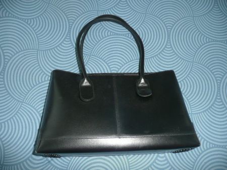 Tasche in schwarz Leder
