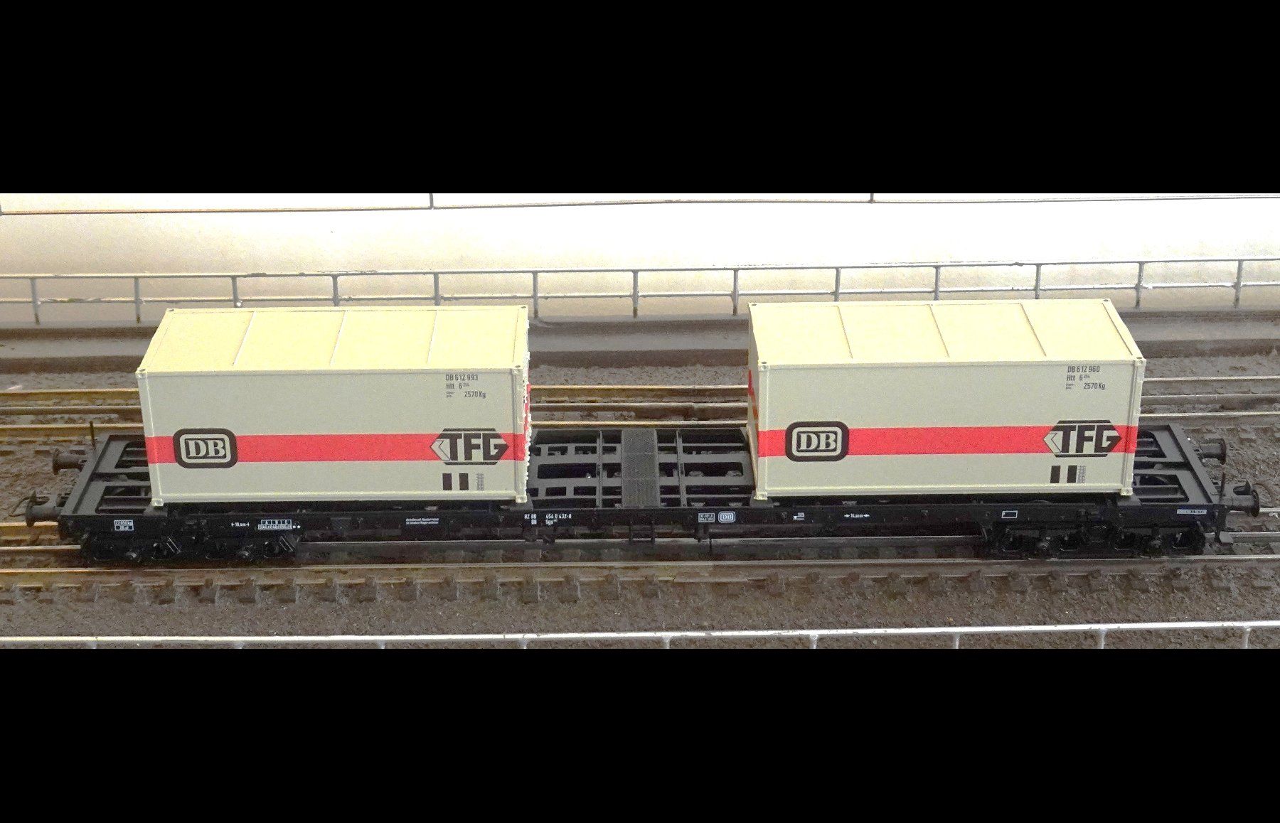 Roco Modellini di ferrovie: Roco 47689, Sgs Containerwagen der DB, neu – Nuovo (secondo la descrizione) da Grossaffoltern venduto da berner85 1