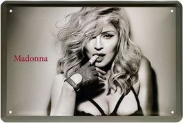 Blechschild-MADONNA - S/W