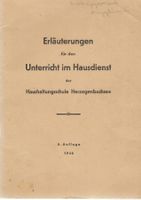 Unterricht im Hausdienst 1946