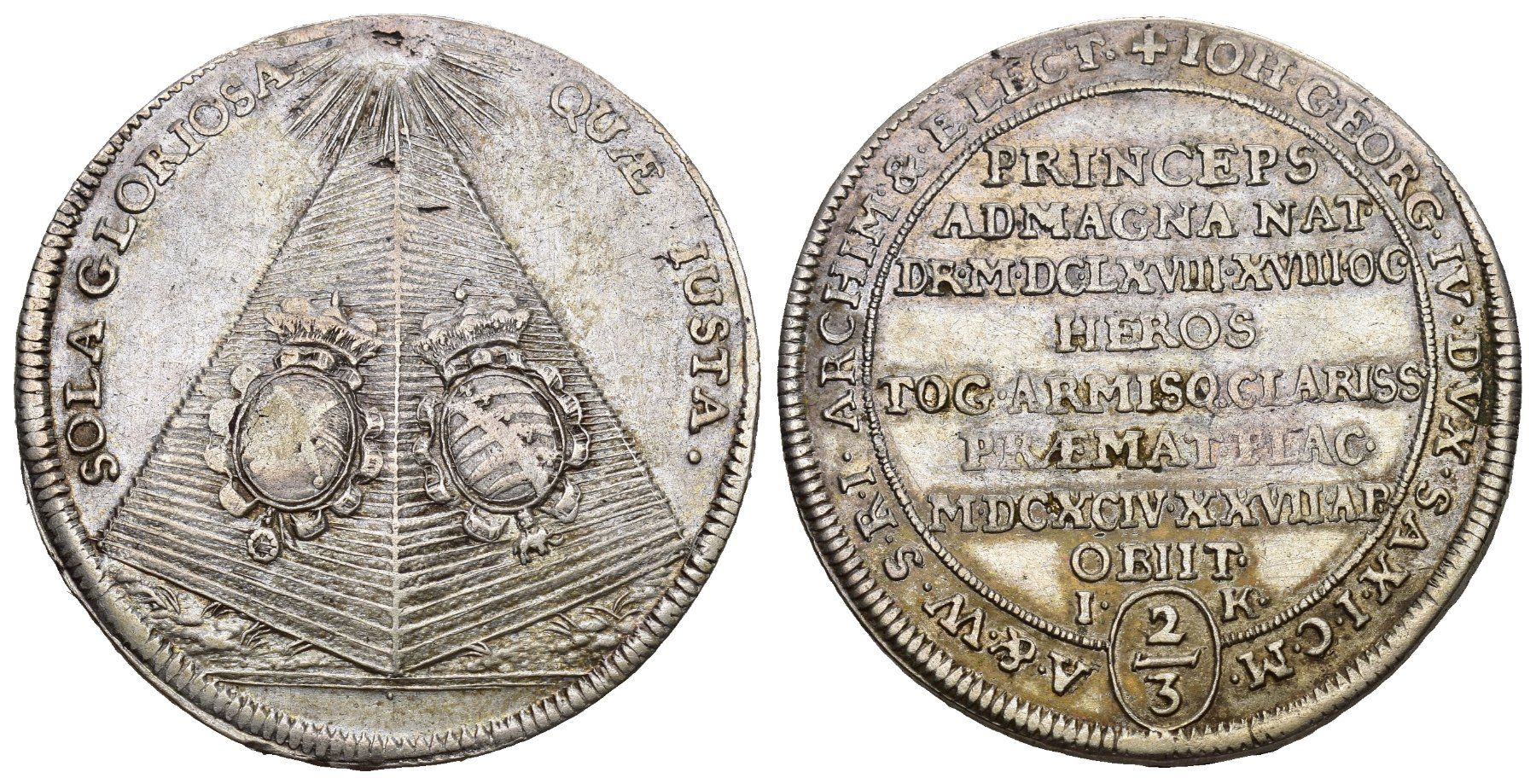 Alle Münzen: Sachsen 1694 – Gebraucht aus Bern von numismatictops