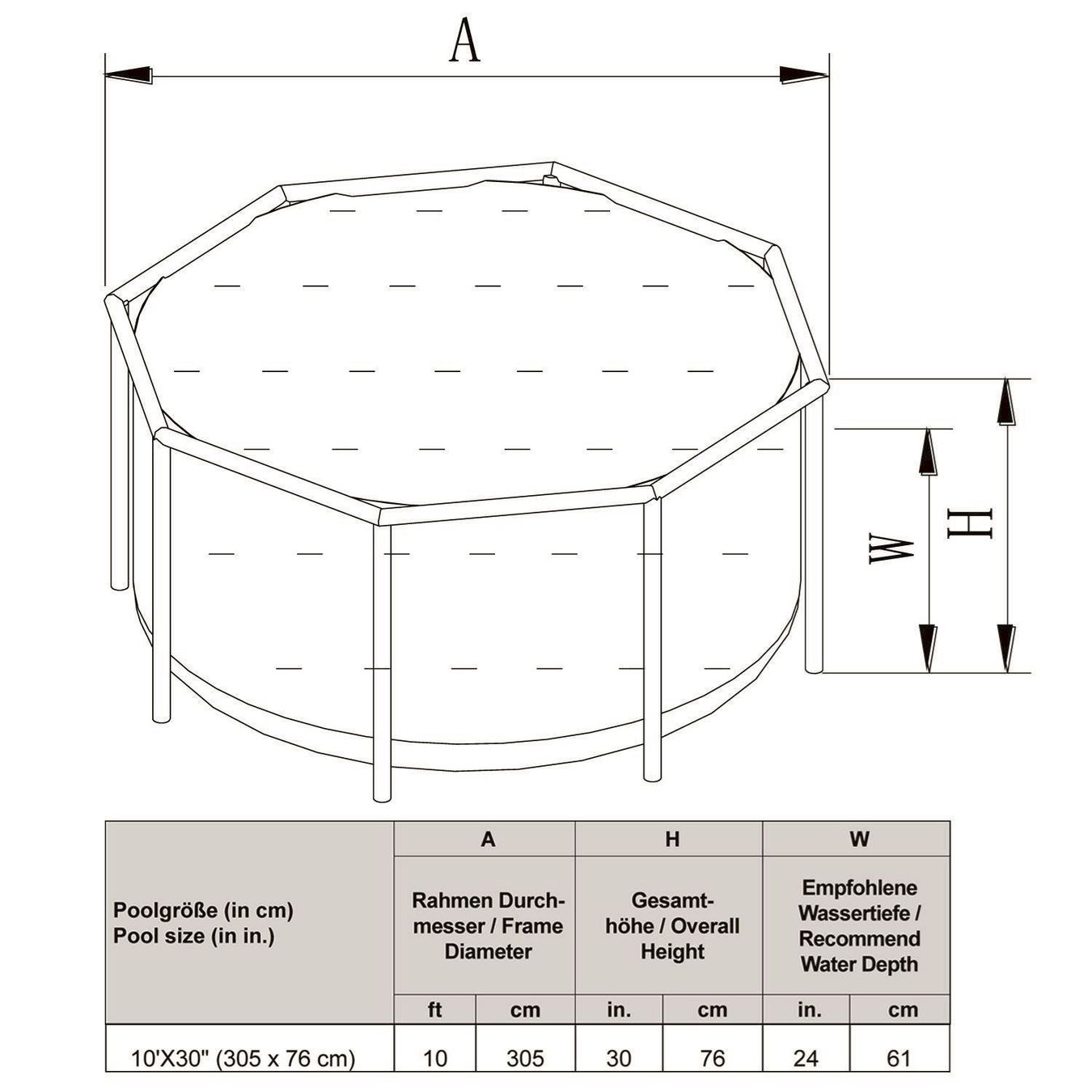 Piscine: Intex Frame Pool Set Beachside 305X76cm – Nuovo e nell'imballaggio originale da Bottighofen venduto da zaap 3