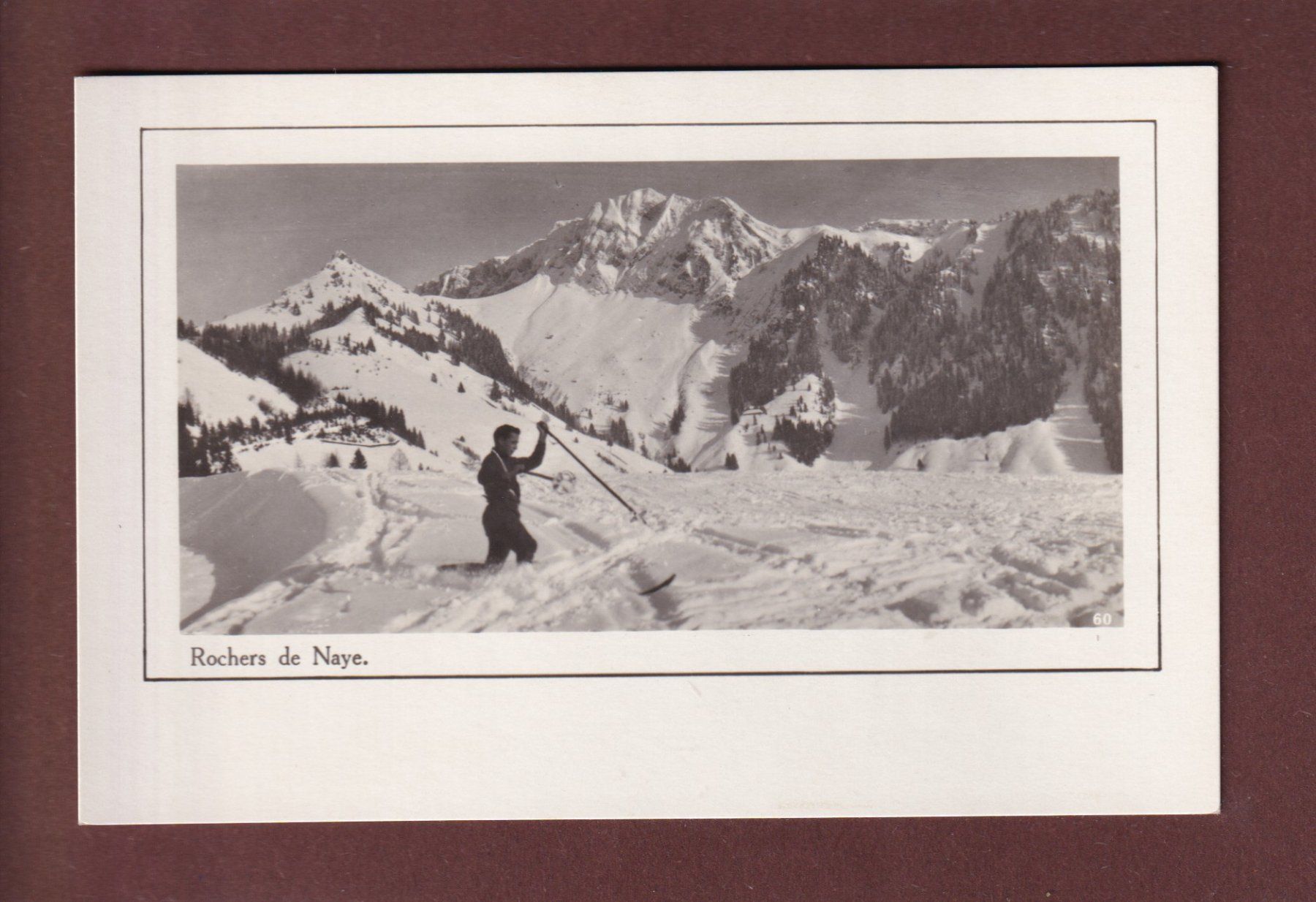 Cartoline postali: ROCHERS DE NAYE - Skieur – Usato da Pully venduto da nicecards