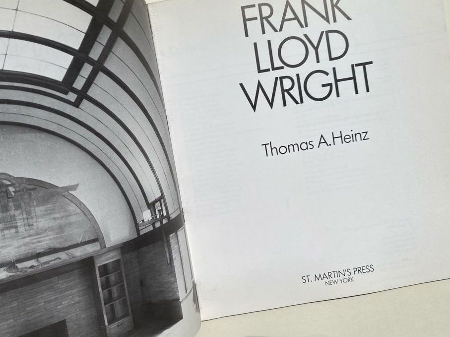 Libri: Frank Lloyd Wright Book by Thomas A. Heinz - Great Find! – Usato da Zürich venduto da lesgarcons 1
