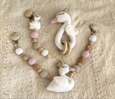 Handgemachtes Baby Schwanen-Set