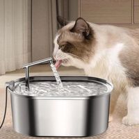 Fontaine à eau pour chat ROJECO en inox (3.2L)