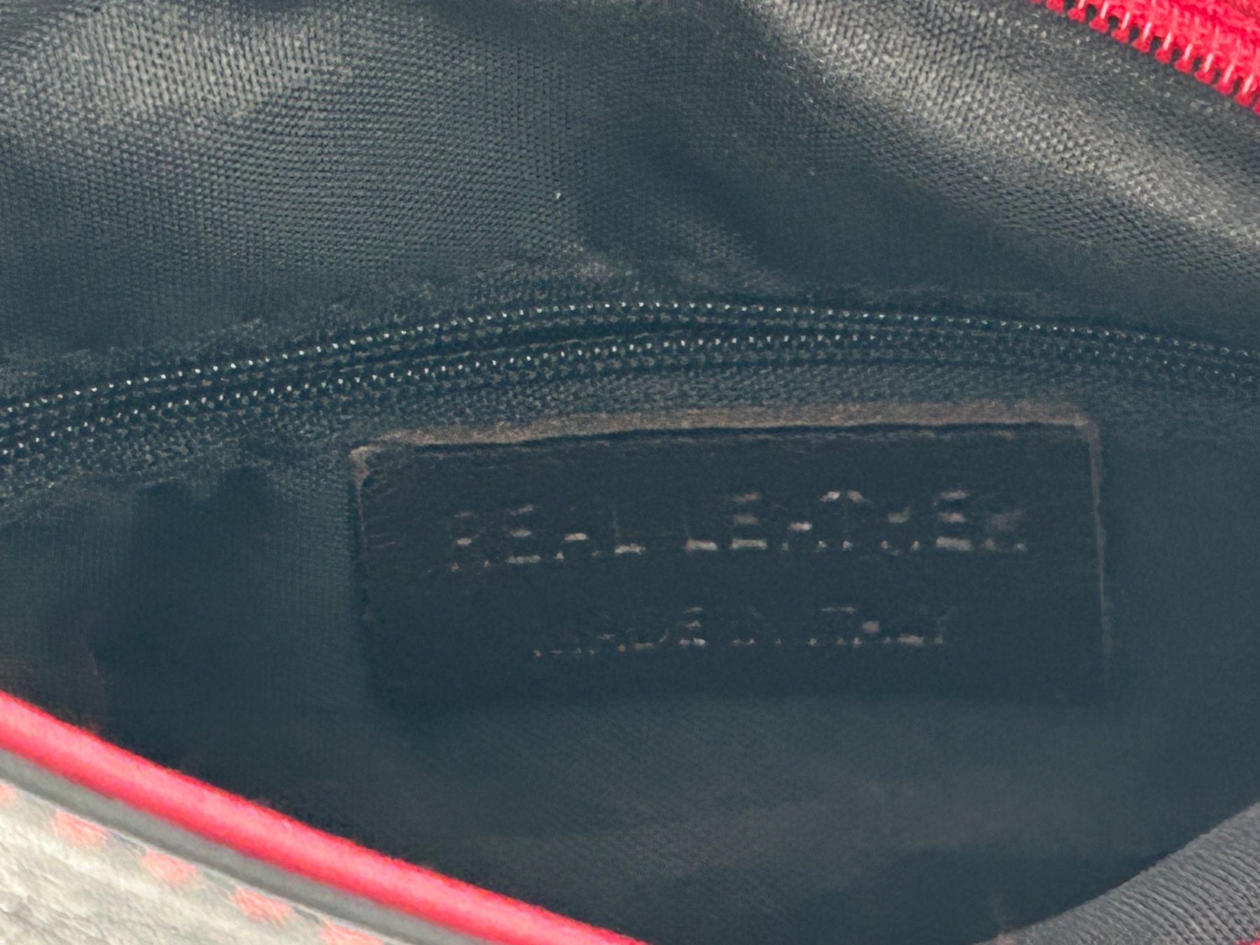 Taschen für Damen: Leder Tasche schwarz/dunkelrot – Gebraucht aus Horn von Resvi 4