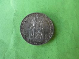 Vatikan 1934, 10 Lire - Silber