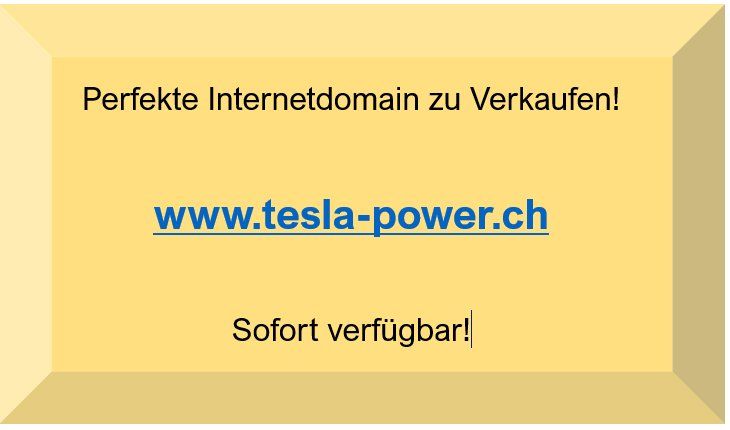 Software: Internetdomain www.tesla-power.ch zu verkaufen – Nuovo e nell'imballaggio originale da Bettwiesen venduto da Relux1