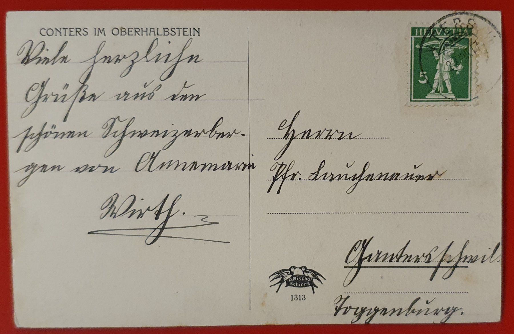 Cartoline postali: Conters 1917 – Usato da Kreuzlingen venduto da Rschweiz1 1