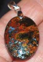 Anhänger L-7327 – Marokkanischer Nahtachat Cabochon 25x18mm