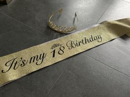 Banderole et diadème 18 ans