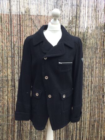 Veste noire INSIDE, taille S/M, 75% nylon 25% laine