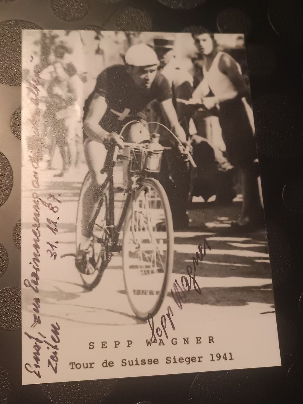 Autografi: Sepp Wagner - Tour de Suisse Sieger 1941- handsigniert – Usato da Menziken venduto da Artographs