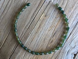 SMARAGD?  DATTELN  FACETTIERT 12 x 7,2mm LÄNGE 37,5cm