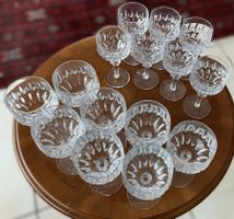 Elegante Kristallgläser (15 Stk.) – zeitloser Schliff